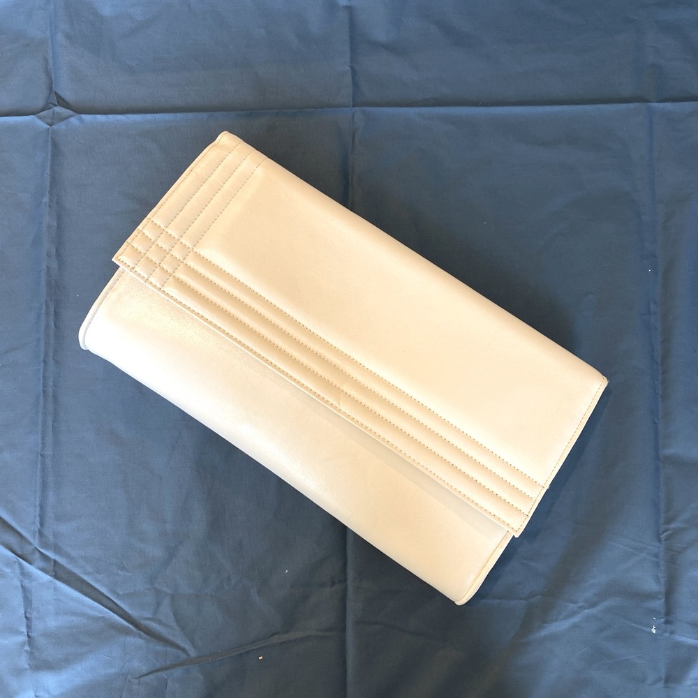 Vintage 80s White Clutch Bag